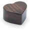 Wooden Ring Box Engagement Heart Shaped Proposal Bridal Wedding Ceremony Black Walnut Wood